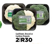 Cauliflower, Broccoli Or Caulibroc Prepacks-For 2