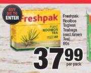 Freshpak Rooibos Tagless Teabags (Excl.Green Tea)-80s Per pack