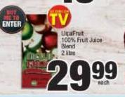 Liqui Fruit 100% Fruit Juice Blend-2Ltr Each