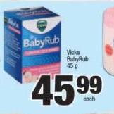 Vicks Baby Rub-45g Each