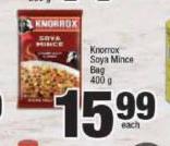 Knorrox Soya Mince Bag-400g Each