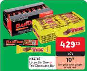 Nestle Large Bar One Or Tex Chocolate Bar-40's
