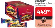 Cadbury Large Lunch Bars (All Variants)-40's
