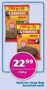 Knorrox Soup Bag Assorted-750g Each