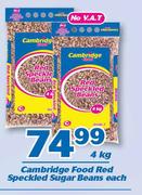 Cambridge Food Red Speckled Sugar Beans-4Kg Each