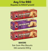 Bakers Eet-Sum-Mor Biscuits (All Variants)-For Any 3 x 200g