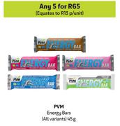 PVM Energy Bars (All Variants)-For Any 5 x 45g