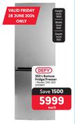 Defy 350L Bottom Fridge/Freezer DAC 622
