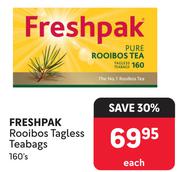 Freshpak Rooibos Tagless Teabags-160's Each