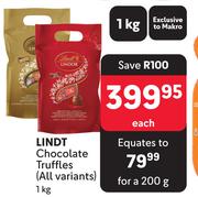 Lindt Chocolate Truffles (All Variants)-1Kg Each