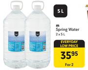 M Spring Water-For 2 x 5L