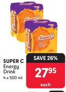 Super C Energy Drink-4 x 500ml