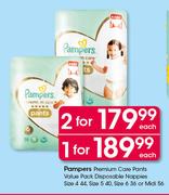 Pampers Premium Care Pants Disposable Nappies (Size 4 44, Size 5 40, Size 6 36 Or Midi 56)-Each