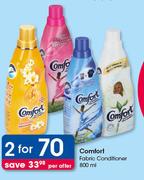 Comfort Fabric Conditioner-2x800ml Per Offer