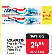 Aquafresh Fresh & Minty Toothpaste Value Pack-Per 2 Pack