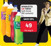 Sparletta Or Twista Soft Drinks (All Variants)-For Any 4 x 2Ltr