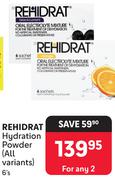 Rehidrat Hydration Powder (All Variants)-For Any 2 x 6's Pack