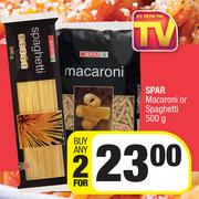 Spar Macaroni Or Spaghetti-For 2 x 500g