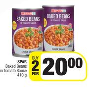 Spar Baked Beans In Tomato Sauce-For 2 x 410g
