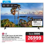 LG 218cm (86") Series 4K UHD 120Hz Smart TV with Magic Remote