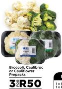 Broccoli, Caulibroc or Cauliflower Thriftpacks- For 3