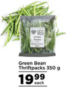 Green Bean Thriftpacks 350g- Each