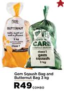 Gem Squash Bag And Butternut Bag 3Kg Combo
