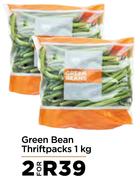 Green Bean Thriftpacks-For 2 x 1Kg