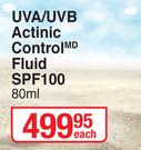 Eucerin UVA/UVB Actinic Control Fluid SPF100-80ml Each