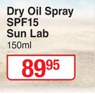 Luv That Sun Dry Oil Spray SPF15 Sun Lab-150ml