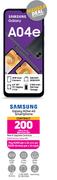 Samsung Galaxy A04e 4G Smartphone-On Red Flexi 200