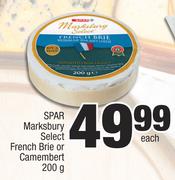 Spar Marksbury Select French Brie Or Camembert-200g Each
