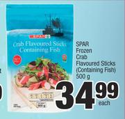 Spar Frozen Crab Flavoured Sticks (Containing Fish)-500g Each
