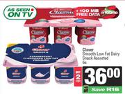 Clover Smooth Low Fay Dairy Snack Assorted-For 2 x 6s
