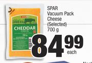 Spar Vacuum Pack Cheese-700g Each