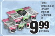 Spar Medium Fat Smooth Yoghurt-6's Per Pack