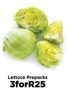  Lettuce Prepacks-For 3