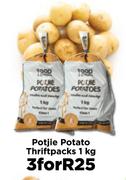 Potjie Potato Thriftpacks-For 3 x 1Kg