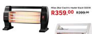 Milex 3 Bar Electric Heater Black 1200W