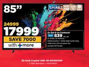 Samsung 85-Inch Crystal UHD 4K-85U8000F-On 40GB LTE Wireless