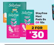 Stayfree Maxi Pads-For 2 x 8s/10s