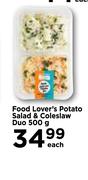 Food Lover's Potato Salad & Coleslaw Duo-500g Each