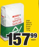 Spar Refined White Or Brown Sugar-10Kg Each