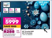 Samsung 43" (109cm) Crystal UHD 4K TV CU7000