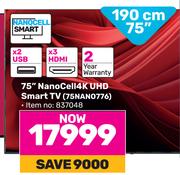 LG 75" (190cm) Nano Cell 4K UHD Smart TV 75NANO776