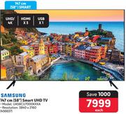 Samsung 58" (147cm) Smart UHD Tv UA58CU7000KXXA