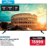 Samsung 75" (190cm) Smart UHD Tv