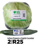 Lettuce Prepack Or English Cucumber-For 2