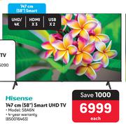 Hisense 147cm (58") Smart UHD TV 58A6N