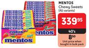 Mentos Chewy Sweets (All Variants)-40's